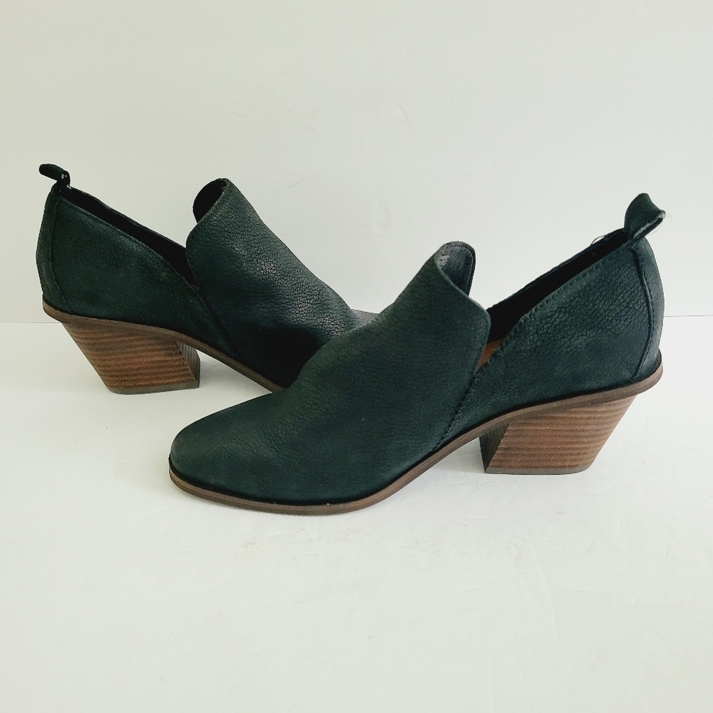 NEW Lucky Brand Victorey Black Leather Booties Size 8.5 M